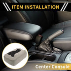Center Console Cover for Chevrolet Silverado (2014–2023) Microfiber Leather Zipper Grey