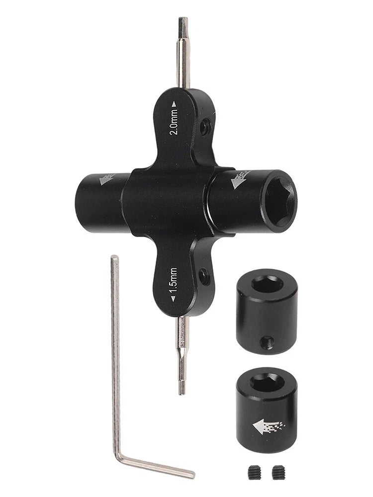 Prop Tool with Ratchet for M5 Wrench (1.5mm, 2mm) for RC Repairs