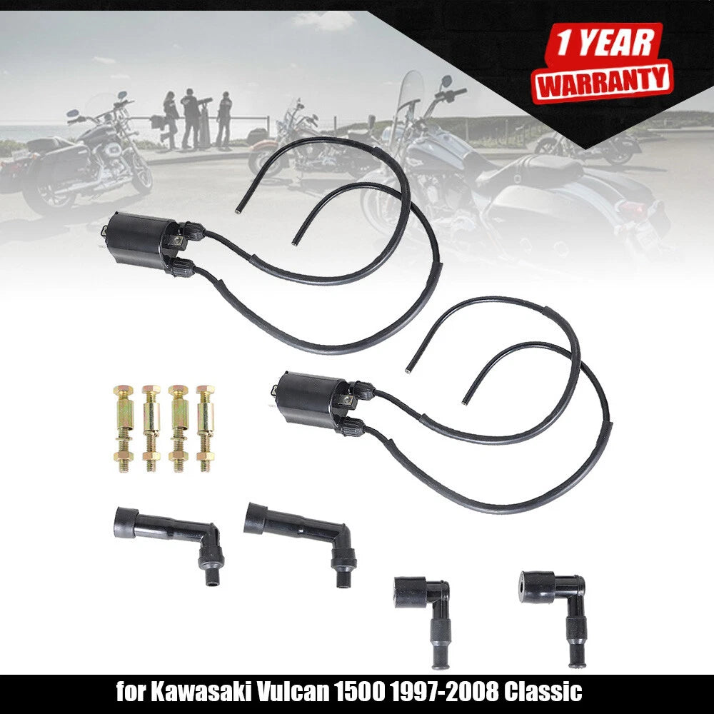 Ignition Coil Wire Cap Kit for Kawasaki Vulcan 1500 (1997–2008)