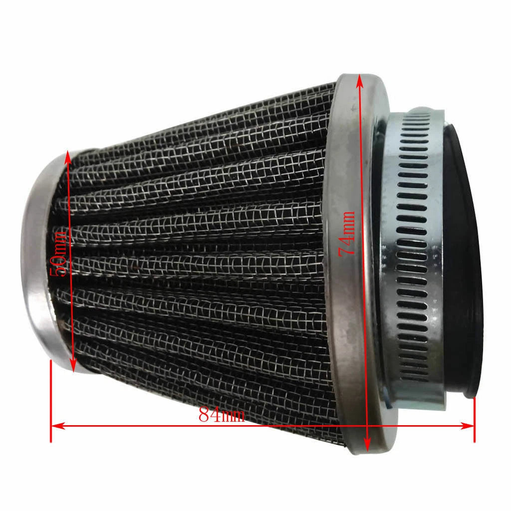 42mm Chrome Air Filter for ATV Quad Dirt Bike Buggy Go Kart Scooter