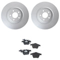 Hella Pagid Front Rotors & Low-Met Disc Brake Pad Kit for Audi S4 (2004–2009)