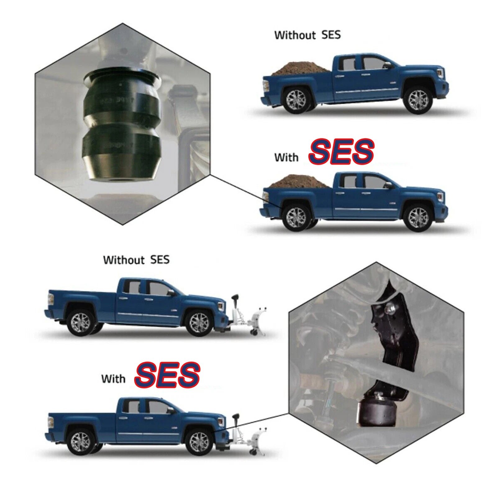 Rear Suspension Helper Spring Kit for Ford F-250 Super Duty (2011–2016)