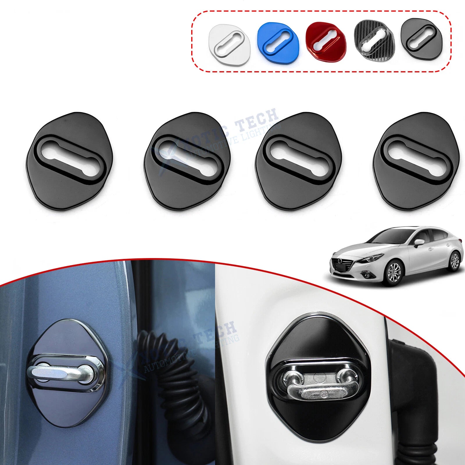 Door Lock Anti-Rust Trim for Mazda (2014–2021)