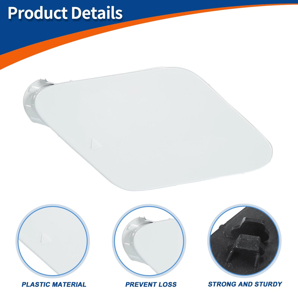 Front Right Tow Hook Cover for BMW 535i 550i GT (2010–2017) No. 51117248065 White