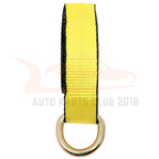 Set of 4 Lasso Strap Tow Dolly Tire Wheel Tie Down Straps 2" x 12' Yellow