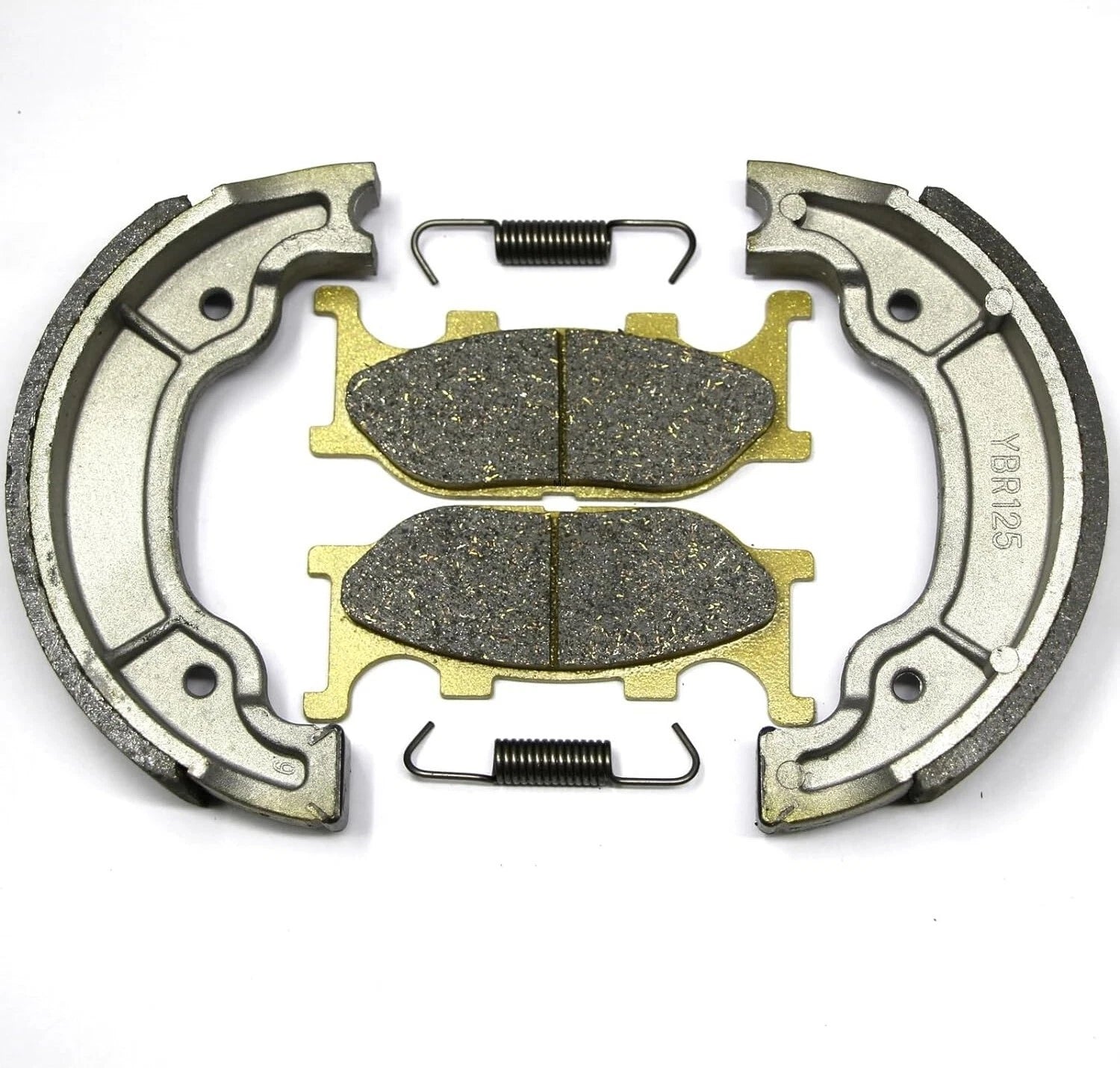 Brake Shoes Pad for Yamaha XV250 V-Star 2008–2021 (Front Rear Drums)