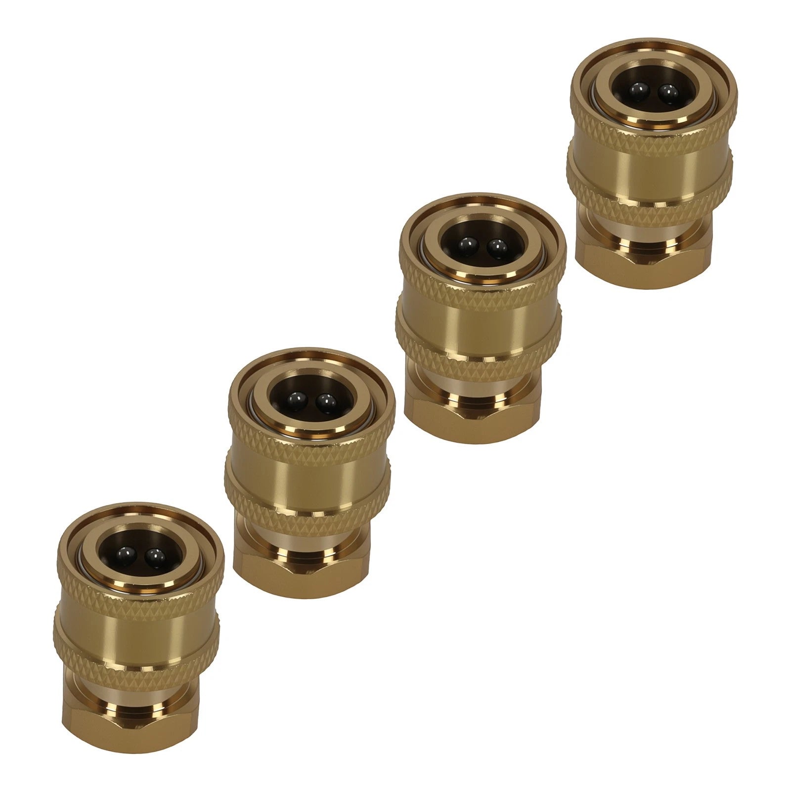 Set of 4 Brass Pressure Washer Couplers for Quick Connect 1/4" NPT