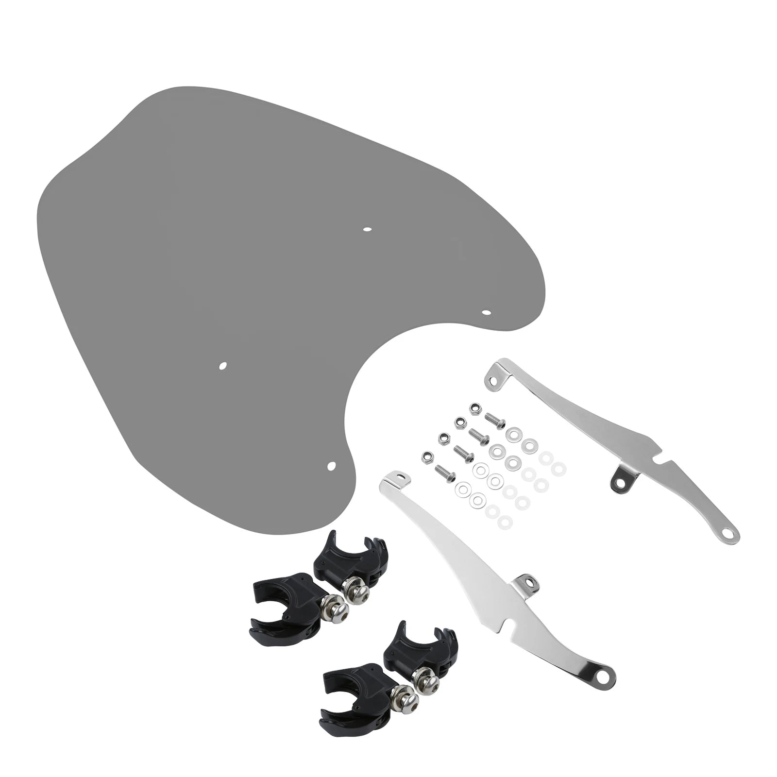 Windshield Windscreen & 41mm Quick Release Clamps for Harley Softail FXST (1988–2013)