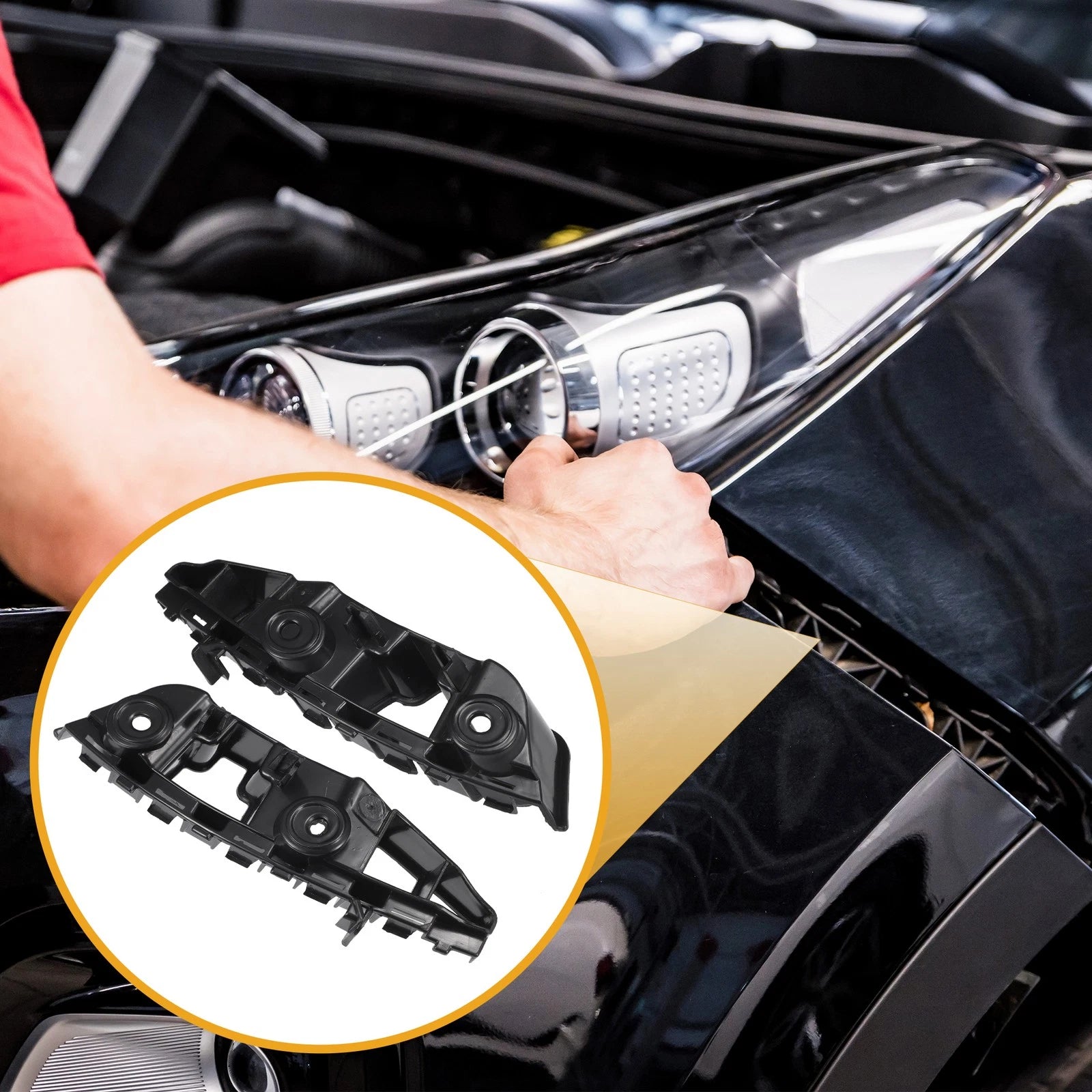 Set of 2 Front Bumper Support Brackets for Volkswagen Jetta (2015–2018)
