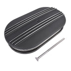 15" Oval Half Finned Aluminum Black Air Cleaner Assembly for SBC BBC (305–350)