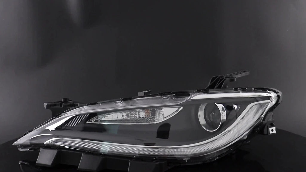 Headlight for Chrysler 200 (2015–2017) Halogen with LED DRL Chrome Trim
