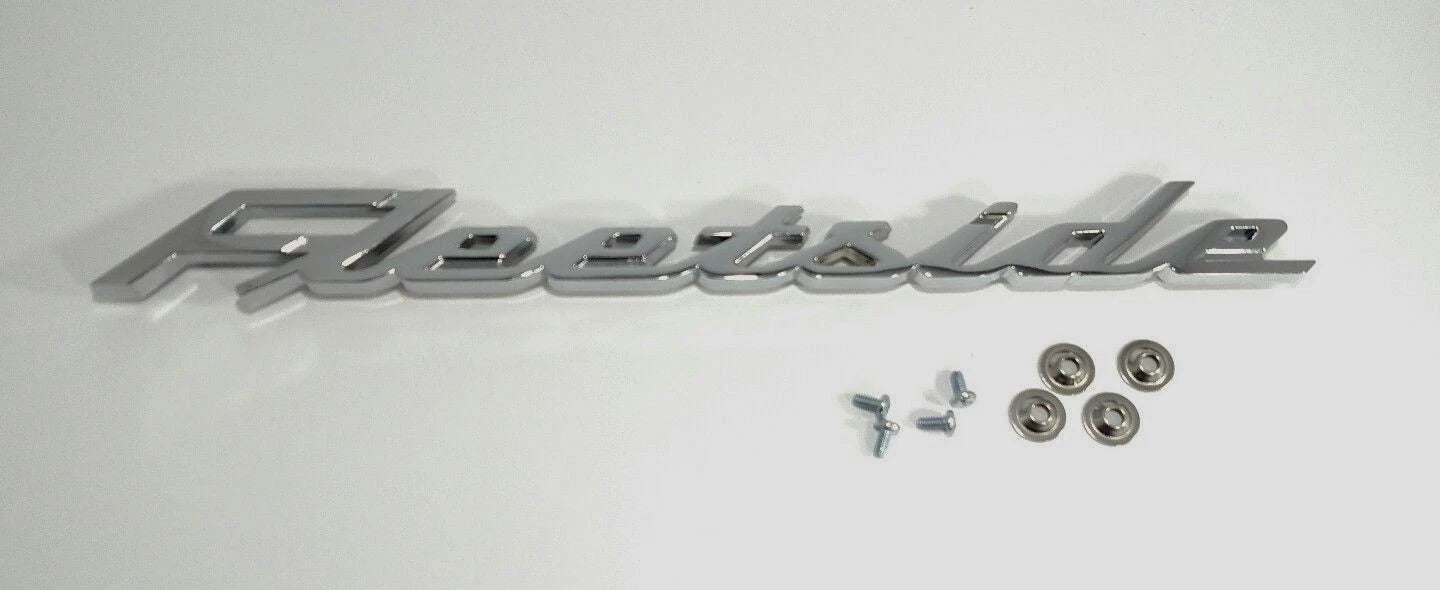Rear Bed Script Emblem with Hardware Replacement for Chevy Truck Fleetside (1958–1959)