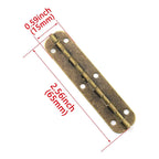 6Pcs Antique Bronze Hinges for Wooden Box Toolbox Door Cabinet (N/A)