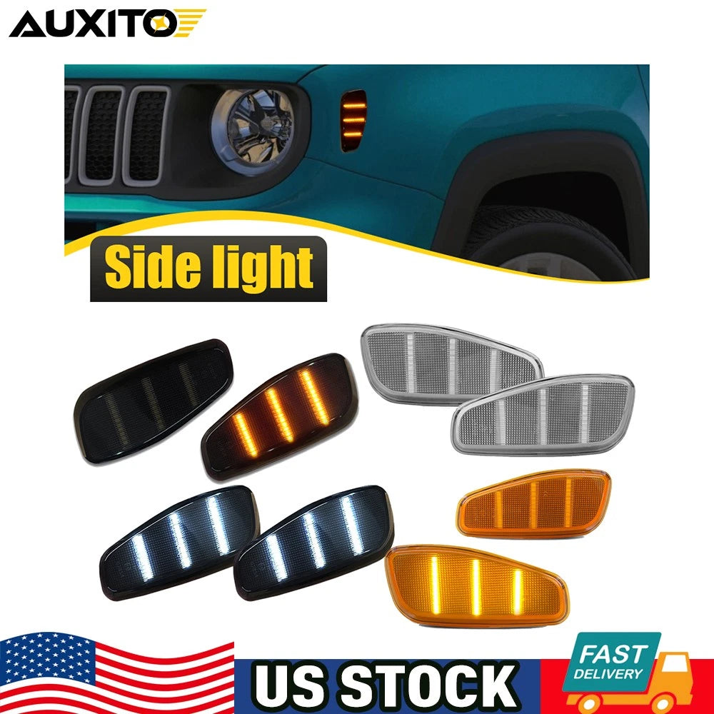 Smoked LED Front Side Marker Light for Jeep Renegade (2015–2023)