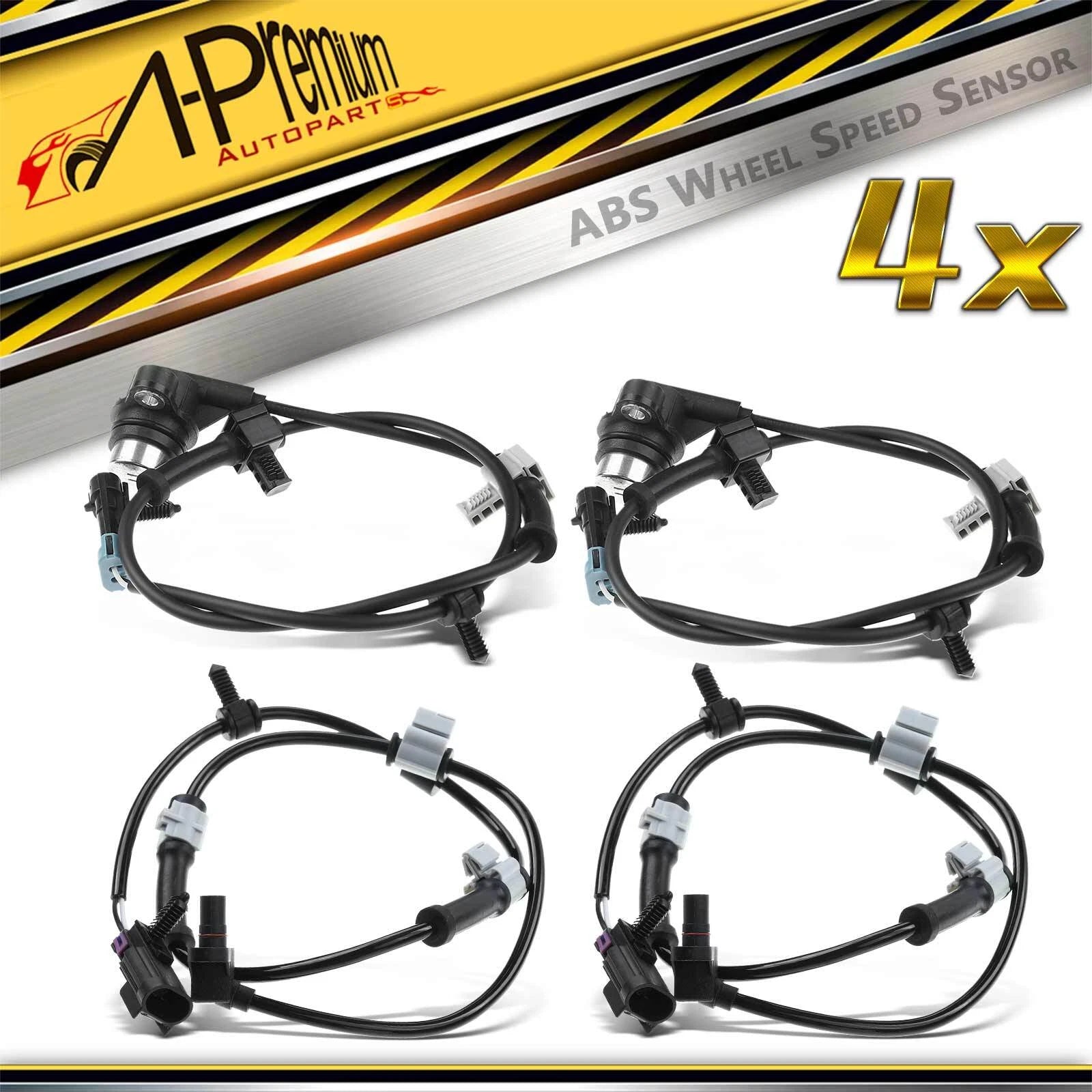 Set of 4 ABS Wheel Speed Sensors for Chevy Trailblazer GMC Envoy (2002–2009)