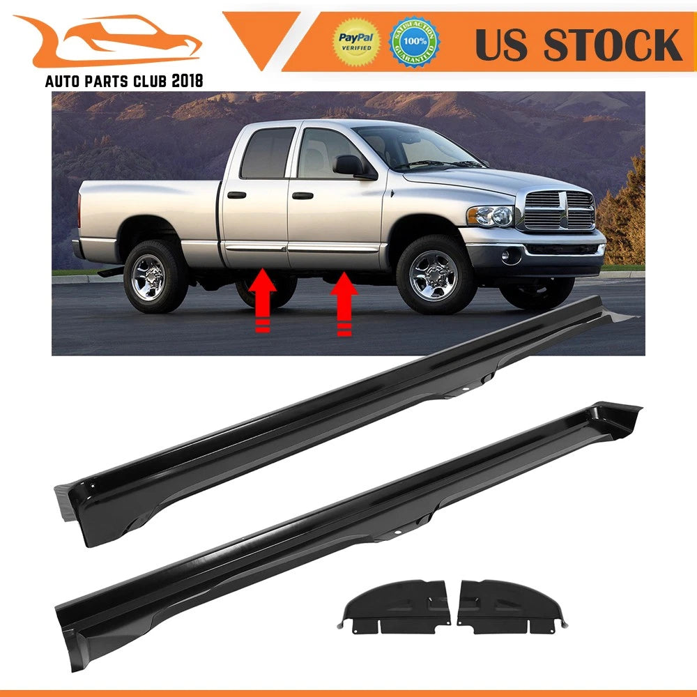 Set of 2 Rocker Panels & Cab Corners for Dodge Ram 1500 2500 3500 (2002–2008)
