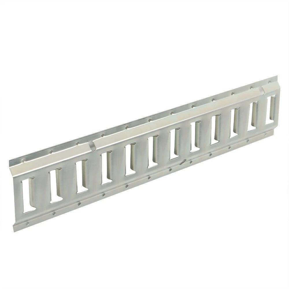 Set of 2 Horizontal Galvanized E-Track Tie-Down Rails for Truck Trailers