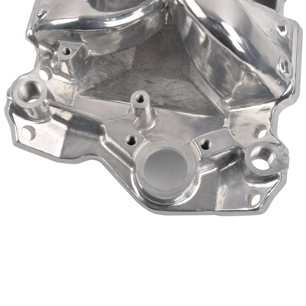 Intake Manifold Dual Plane Polished Aluminum for SBC Chevy 350 400 (1956–1986)