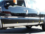 LuxuryFX Chrome Accent Door Molding Trim for 2011-2016 Ford Super Duty SB Crew