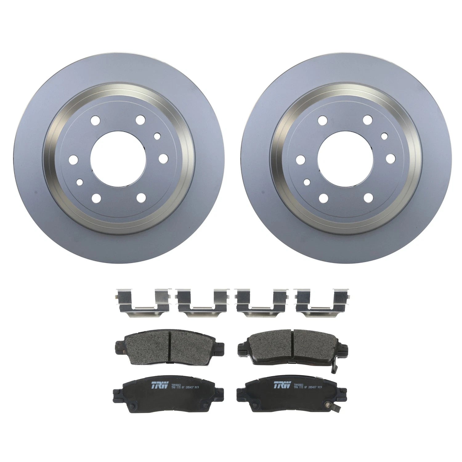 Hella Rear Rotors & TRW Pro Low-Met Disc Brake Pads Kit for Envoy XUV (2002–2005)
