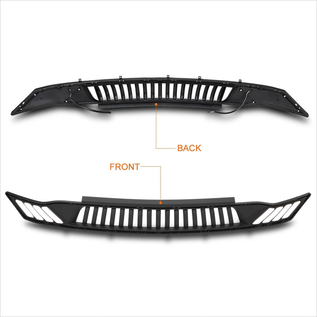 Vertical Slat Front Bumper Grille with L-Shape LED Bar for Chevy Silverado 1500 (2014–2015)