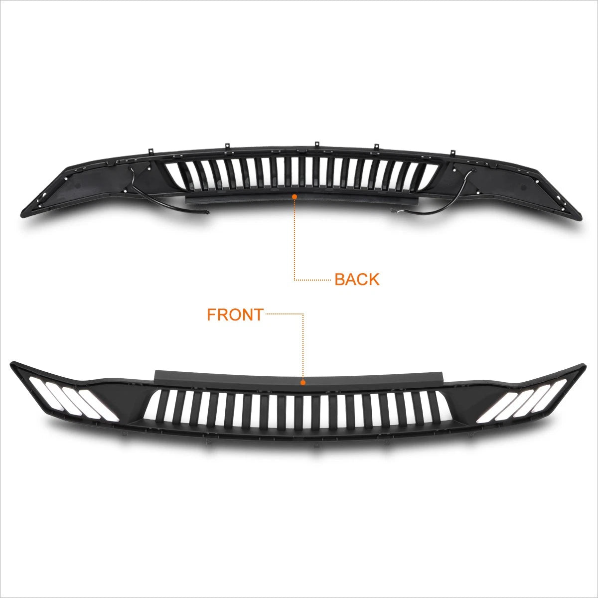 Vertical Slat Front Bumper Grille with L-Shape LED Bar for Chevy Silverado 1500 (2014–2015)