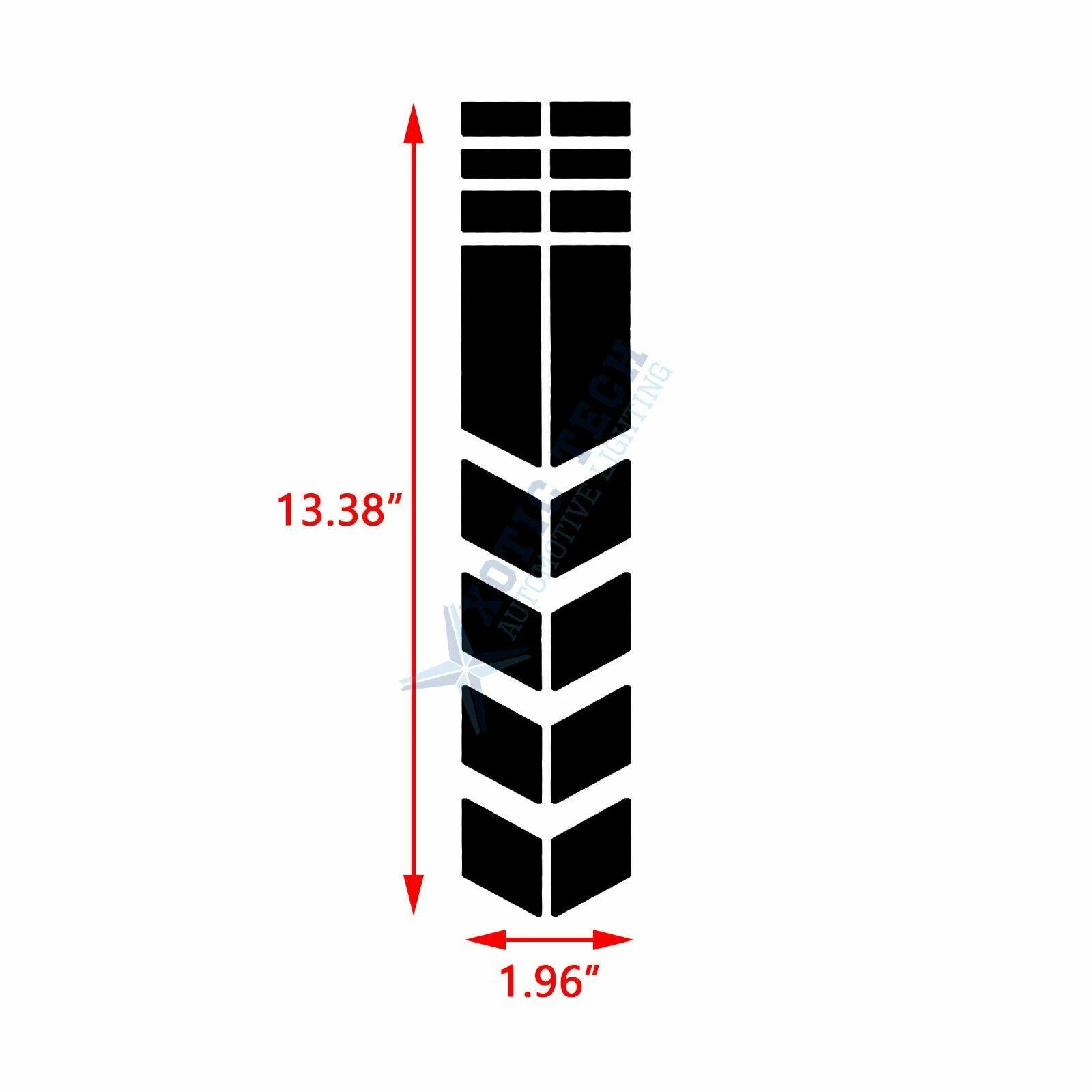 Sport Reflective Safety Arrow Racing Stripe Decal for Honda (2014-2020)
