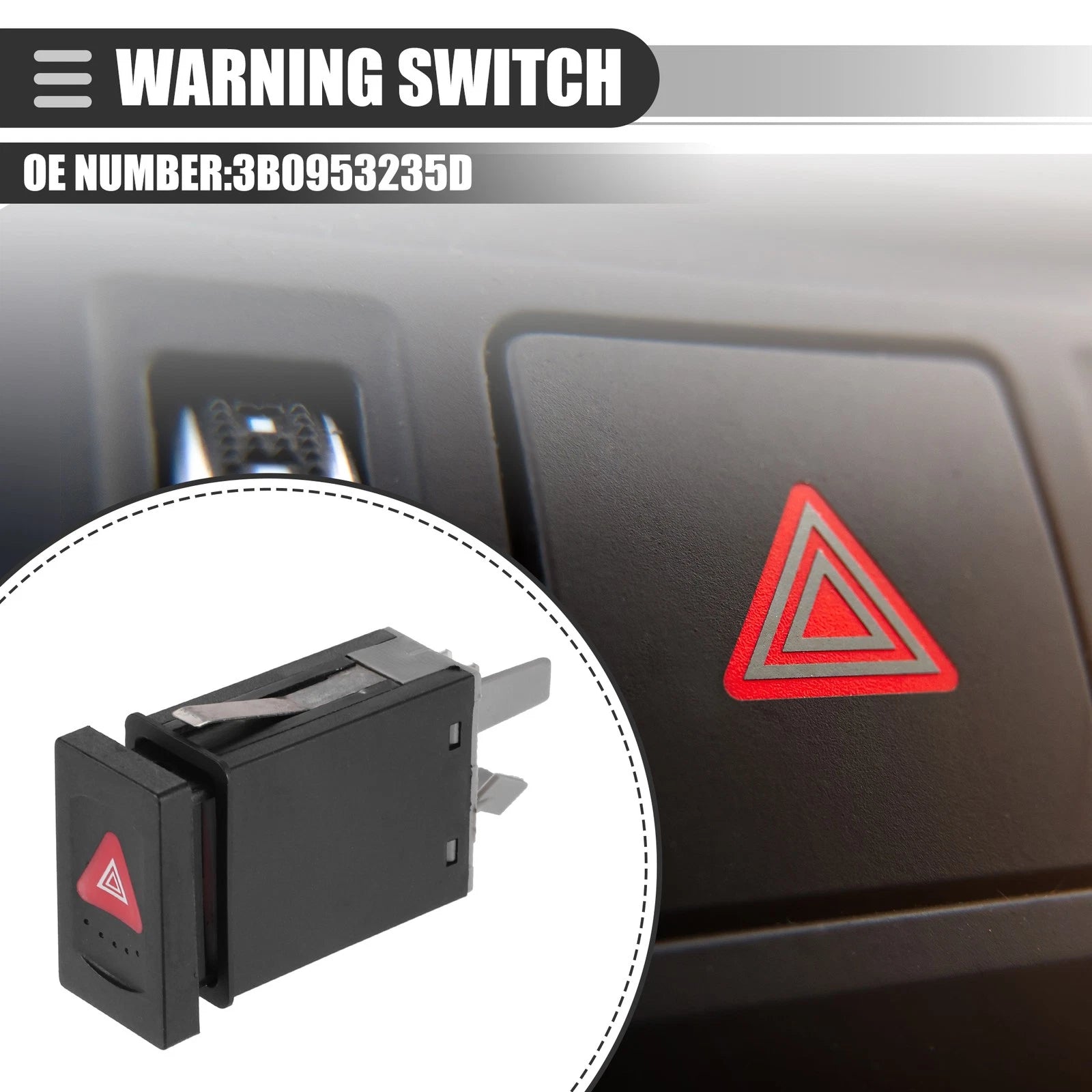 Warning Light Switch for Volkswagen Passat (1998–2005) No. 3B0953235D