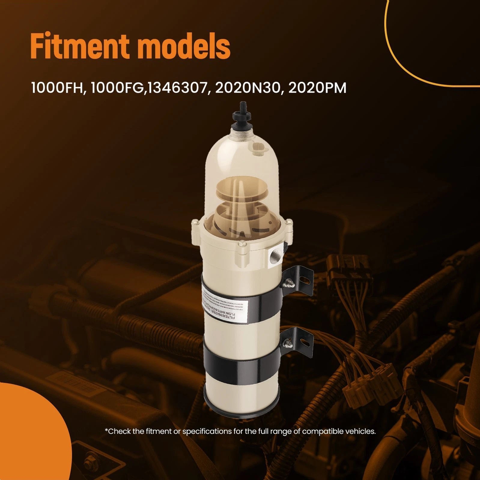 Marine Fuel Water Separator Filter System 1000FH for Truck RV (CS10965)