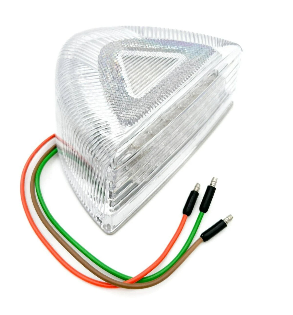 Amber LED Side Turn Signal Pair w Chrome Base Clear Lens for Peterbilt (2005–2019)