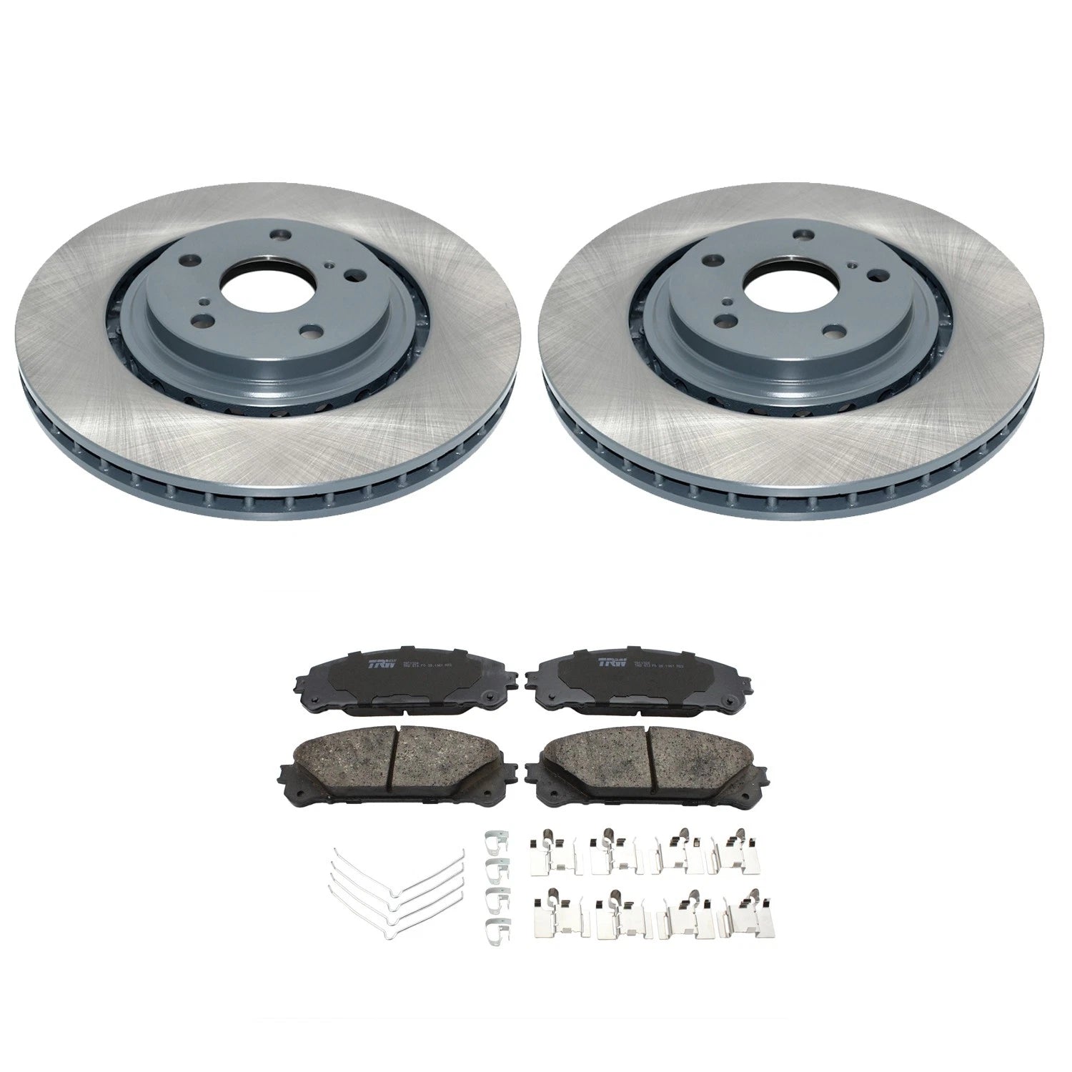 DuraGo Front Rotors & TRW Pro Ceramic Disc Brake Pads Kit for Highlander Sienna (2014–2020)