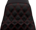 SADDLEMEN Pro Series SDC Performance Seat for Motorcycle (Carbon Fiber, Red)