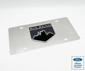 Chrome License Plate Frame with 3D Bronco Badge Logo for Ford (2021–2024)