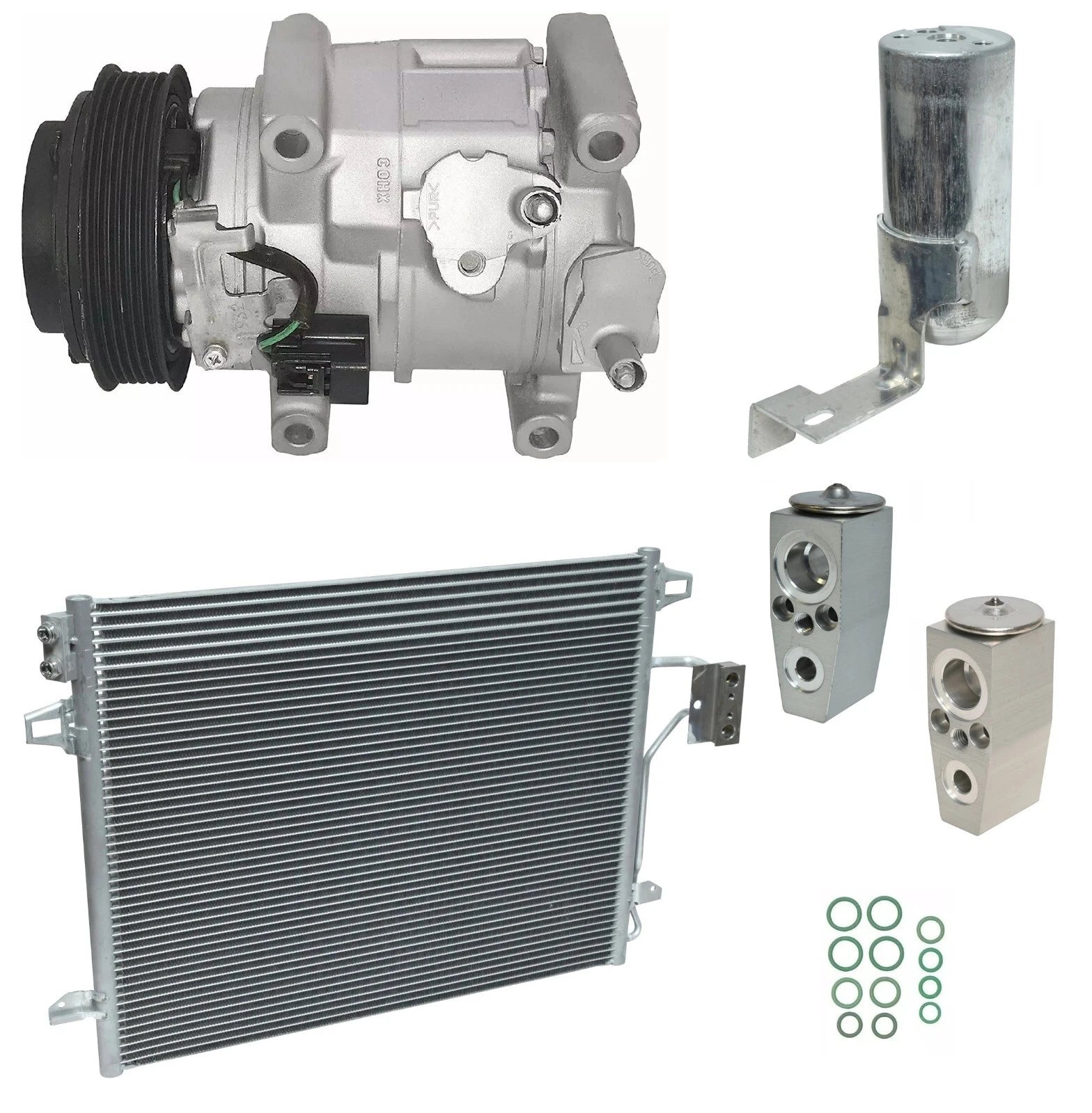 AC Compressor Kit with Condenser for Ram C/V 3.6L V6 (2015–2018)