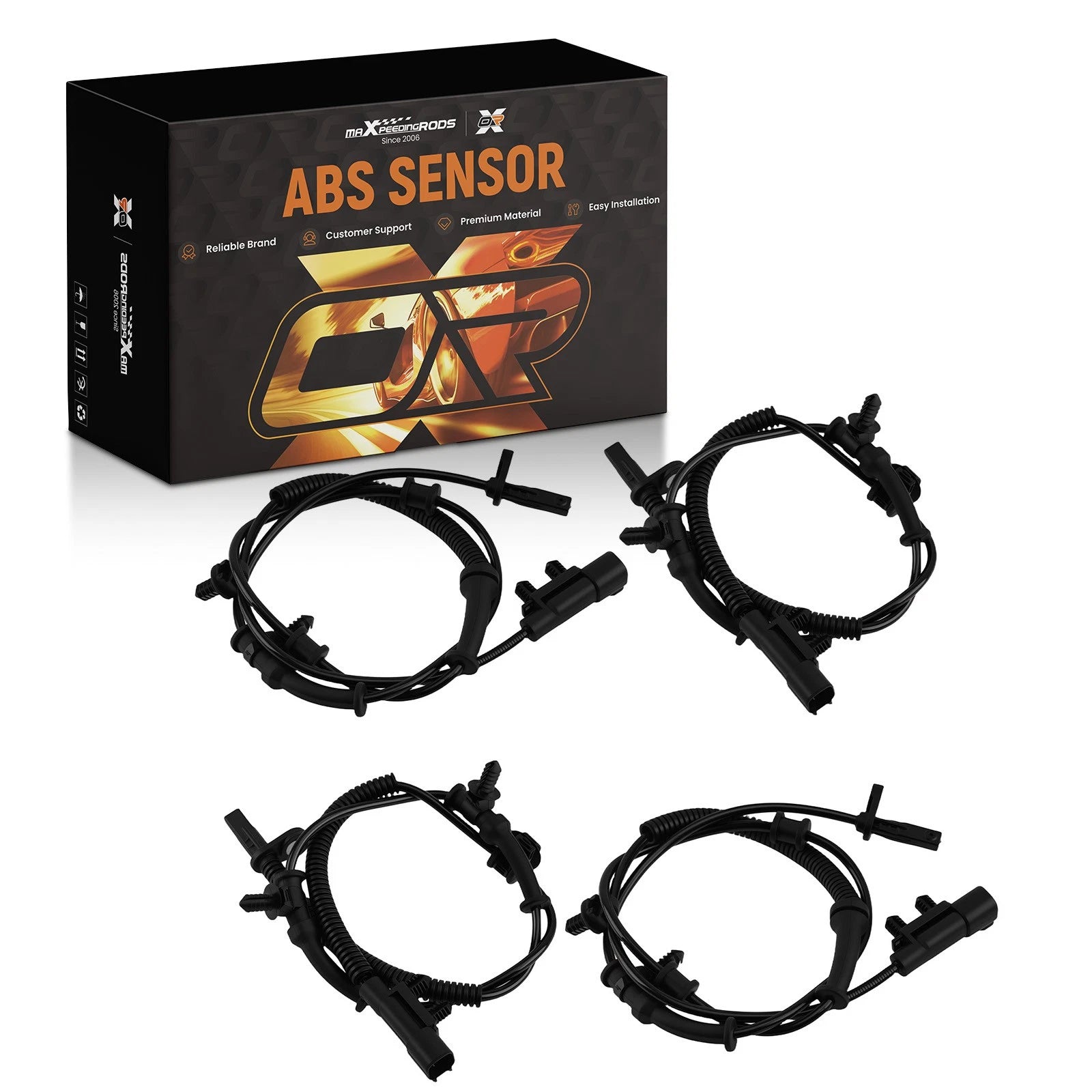 4X ABS Speed Sensor for Dodge Durango Jeep Grand Cherokee (2004–2009) 5154230AA