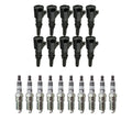 NGK 10 Ignition Coil & Ruthenium Spark Plugs Kit for F-250 F-350 (2008–2010)