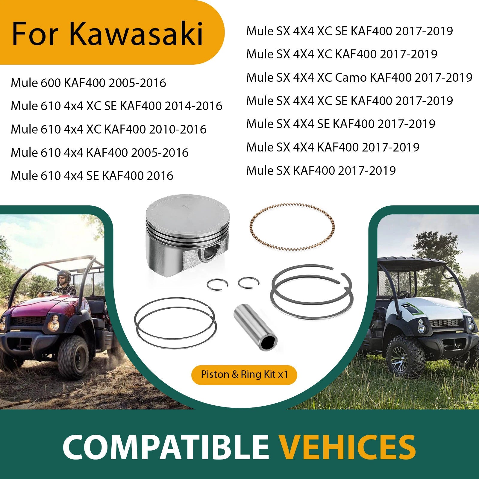 Engine rebuild kit for Kawasaki Mule 600 610 (2005-2018)