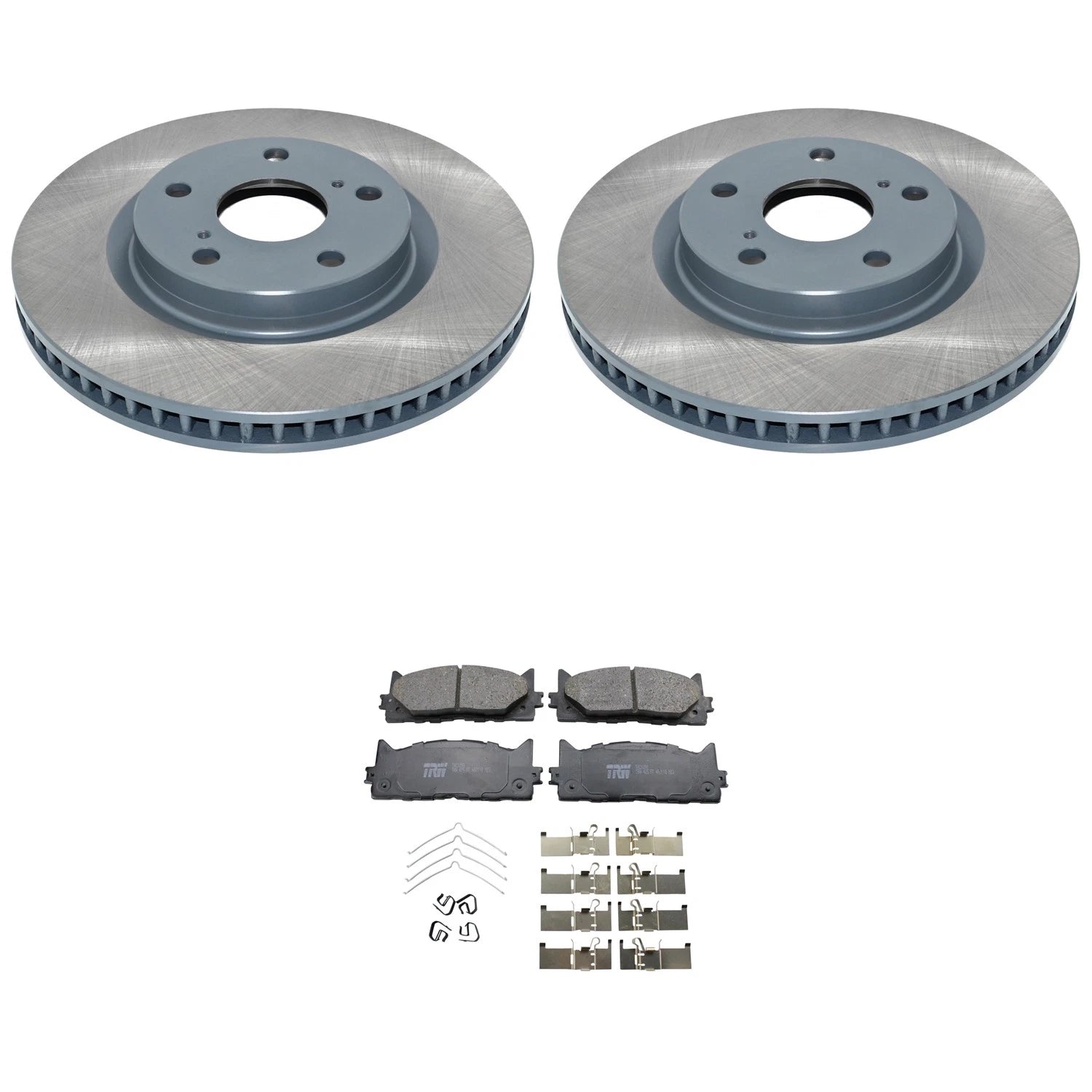 Front Rotors & TRW Pro Ceramic Disc Brake Pads Kit for Avalon Camry ES350 (2005–2020)