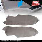 Door Panel Armrest Covers for Honda Civic (2006–2011) Gray Synthetic Leather