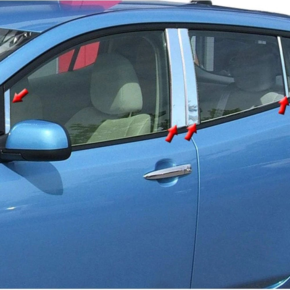 Stainless Steel Pillar Post Trim Kit for Nissan Leaf (2011–2017)