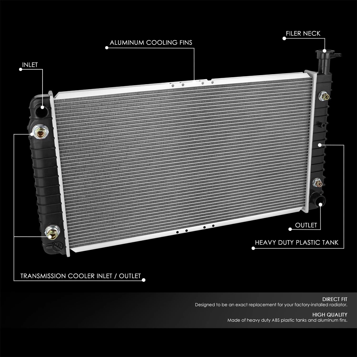 Cooling Radiator for Chevrolet Express/Savana (1996–2002) DPI 2042