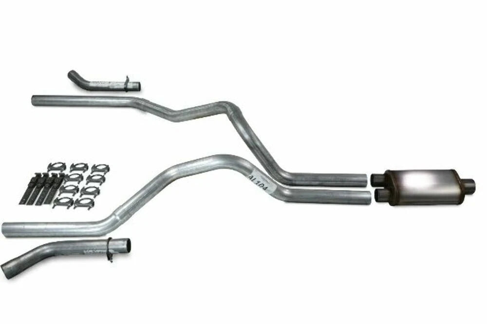Dual Exhaust Kit for Chevy GMC 1500 Truck (2019–2025) 2.5" Stainless Corner Exit