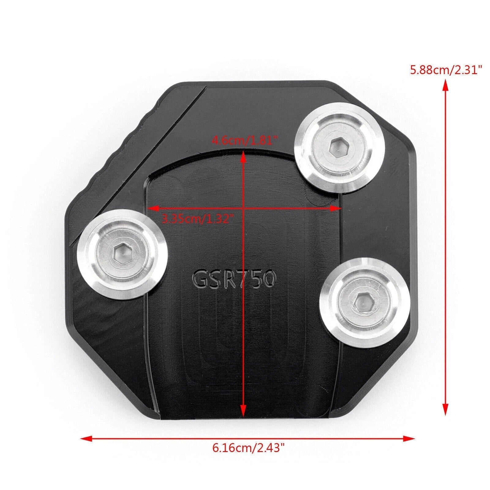 Side Kickstand Extension Plate for Suzuki GSR750 (2011–2015) GSX-S1000/F (2015–2016)