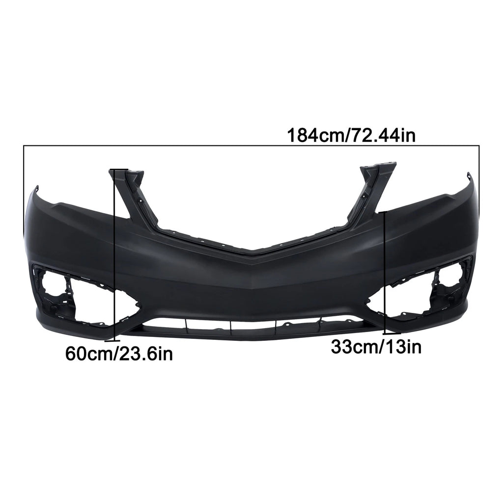Front Lower Bumper Cover Assembly for Acura RDX (2016–2018) Plastic Black