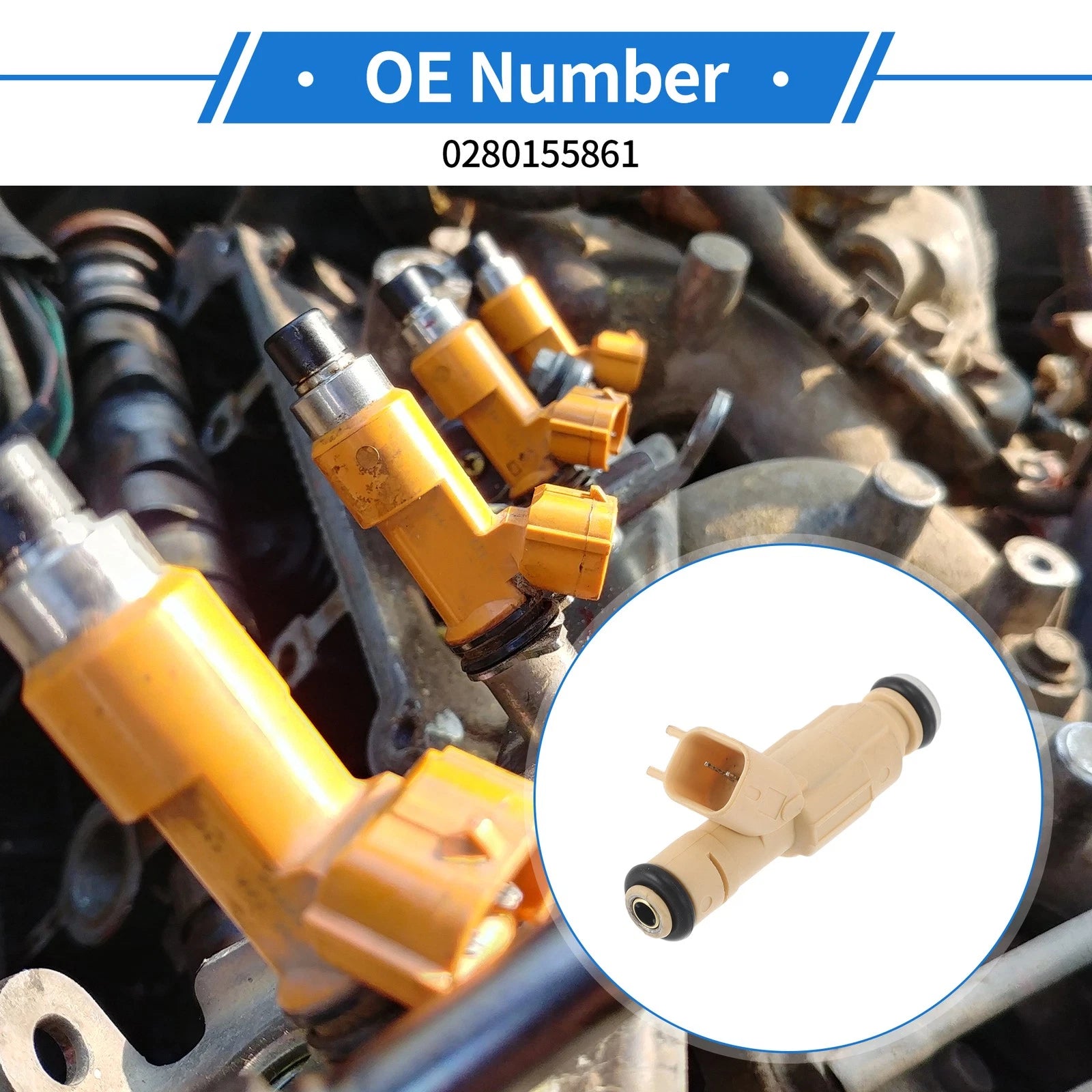 1 Pc Fuel Injector No.0280155861 for Ford Explorer (1999–2001)