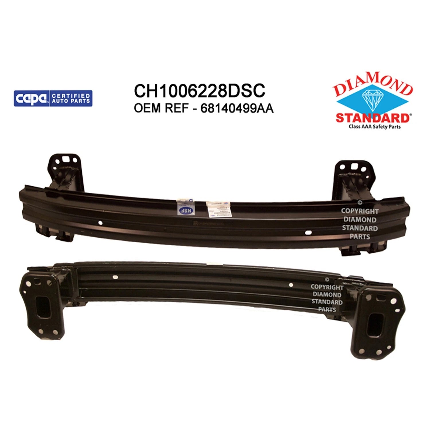 Replacement Steel Front Bumper Impact Bar for Toyota Hilux (2016–2020)