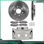 Front Rotors & Ceramic Pads + Left Brake Caliper for Chevrolet Silverado 1500 (2005–2008)
