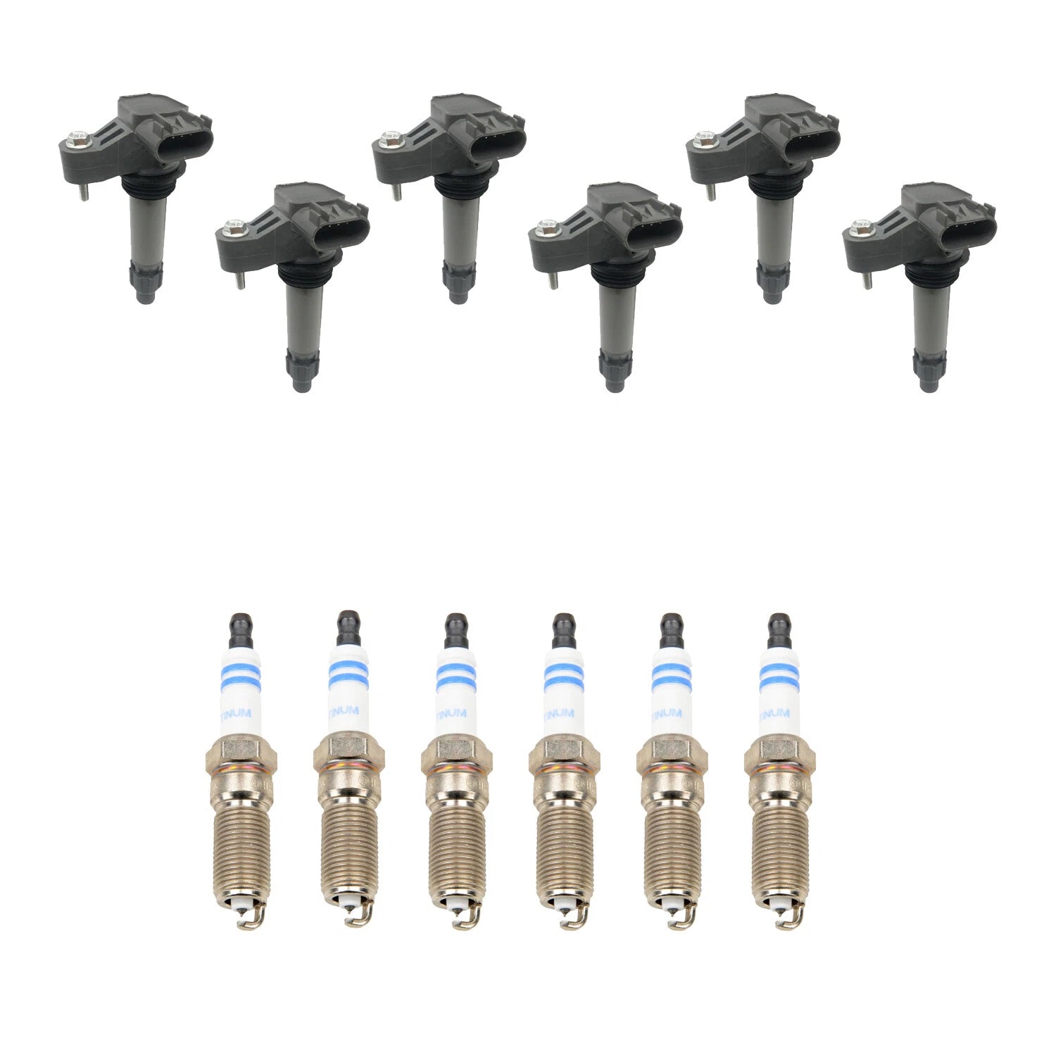 Set of 6 Ignition Coils & Spark Plugs for Chevy GMC 3.0 3.6 V6 (2000–2023)