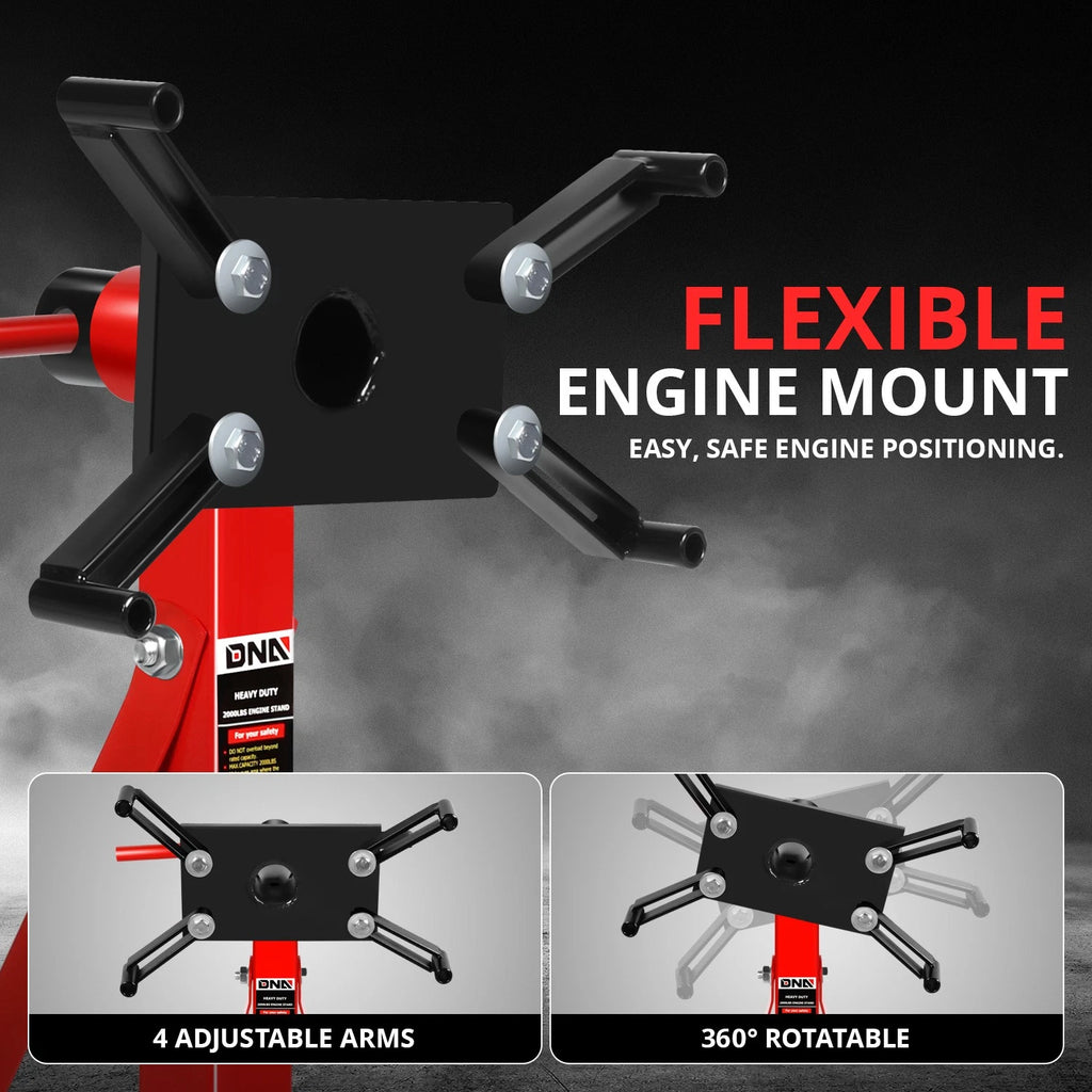 Engine Stand for Red 2000 LBs 360 Degree Adjustable Mount (2000–2000)