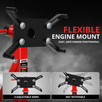 Engine Stand for Red 2000 LBs 360 Degree Adjustable Mount (2000–2000)
